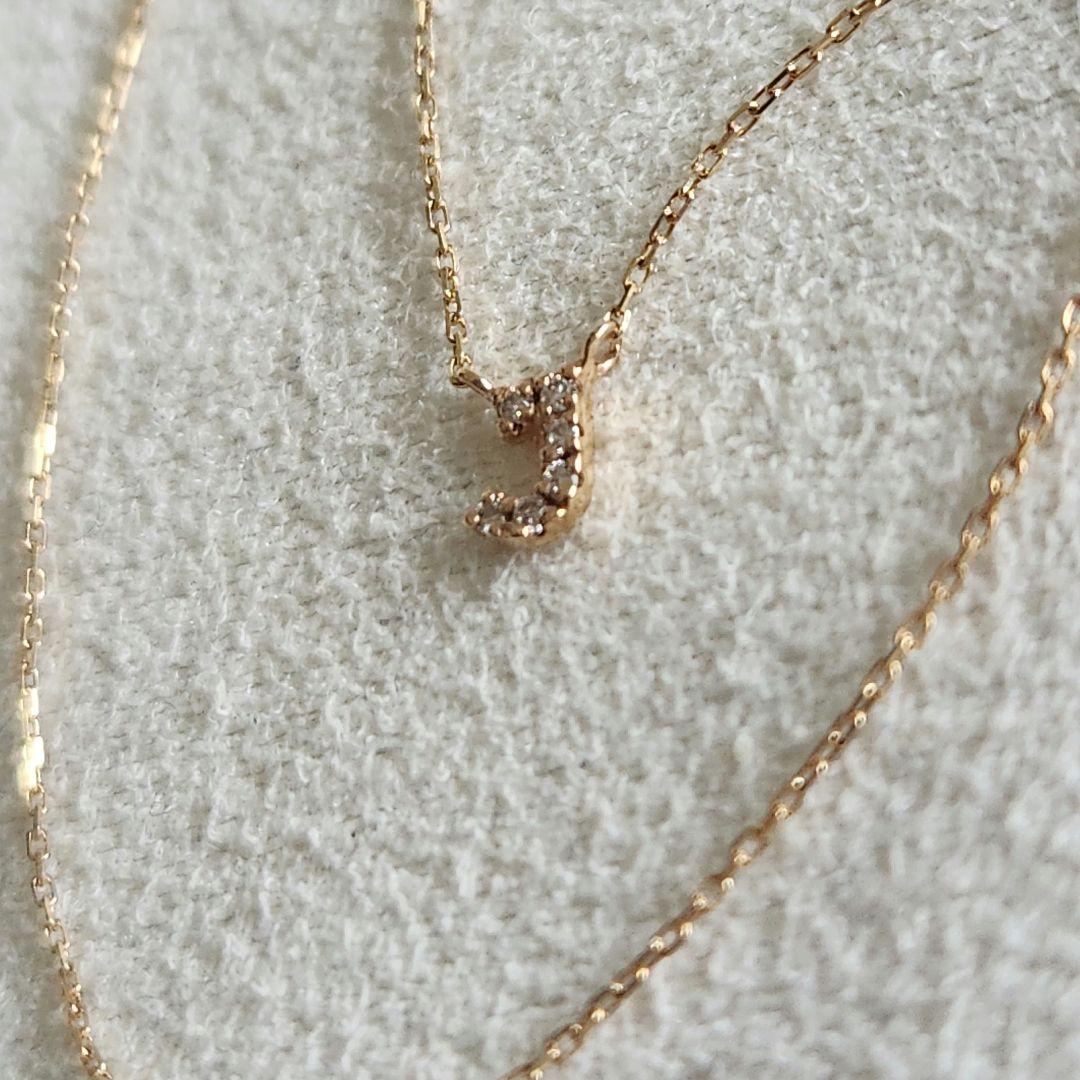 ダイヤモンド♡【ミントジャム】K10イニシャル『J』ネックレス☆アガット 好きも