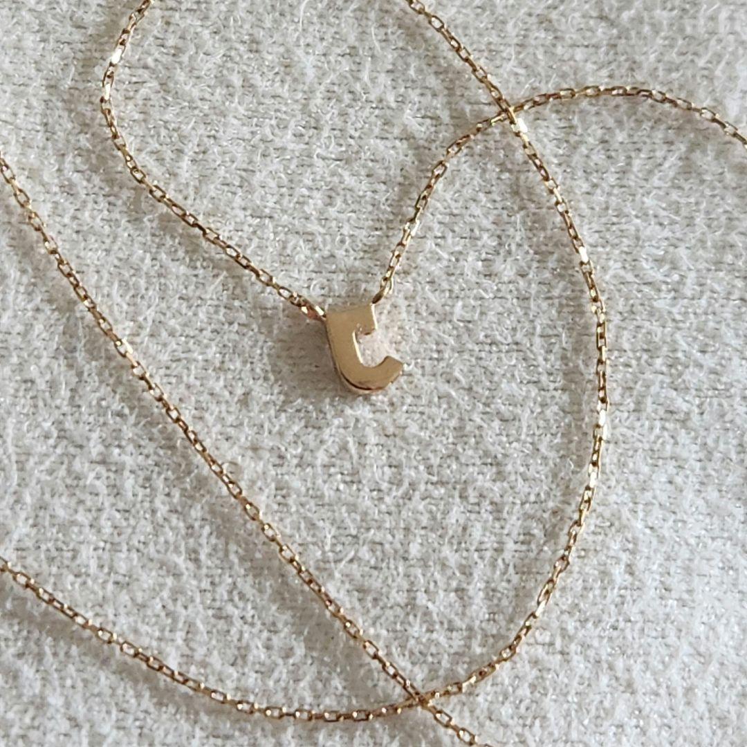 ダイヤモンド♡【ミントジャム】K10イニシャル『J』ネックレス☆アガット 好きも