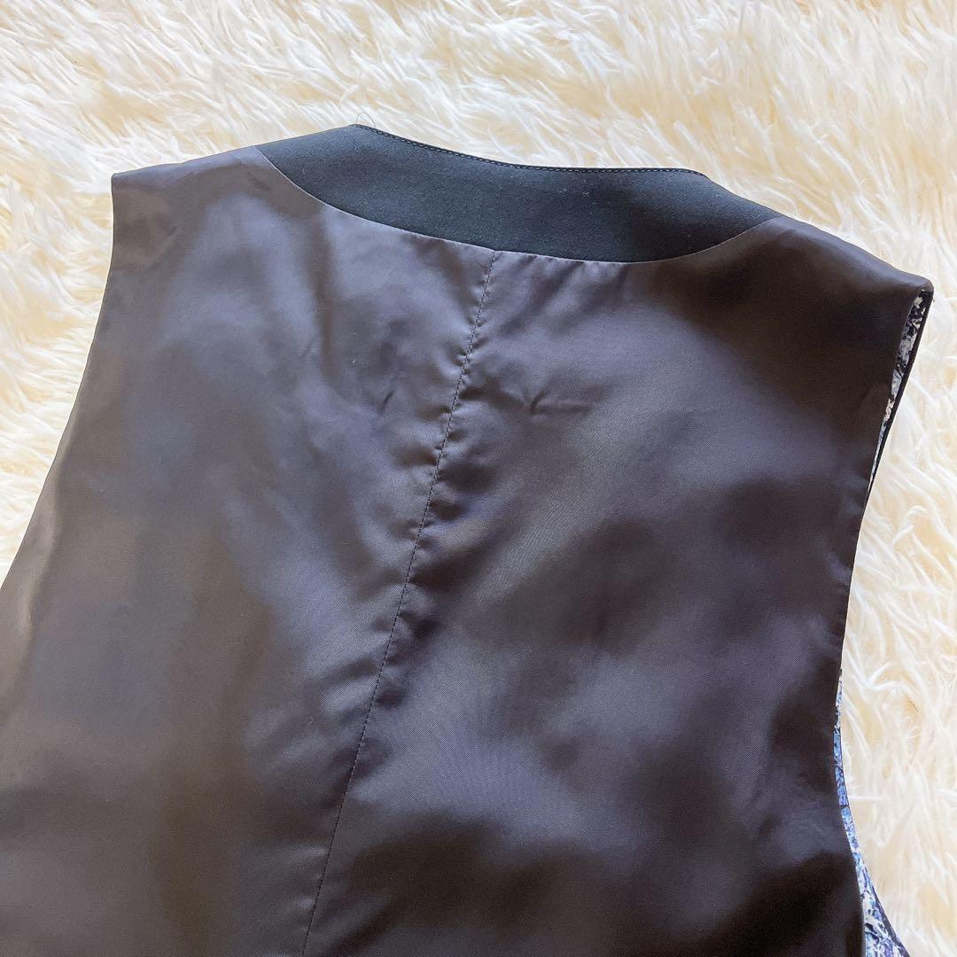 美品✨PSポールスミス 裏地花柄 ウールサテンベスト XLサイズ　パイピング