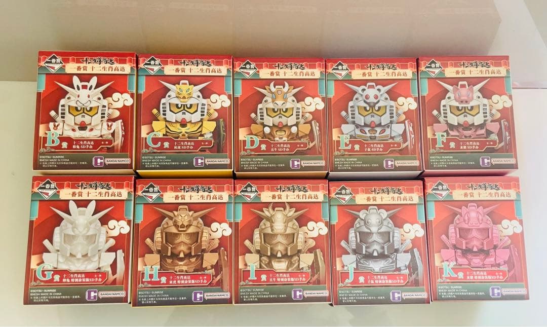 新品 中国限定 SDガンダム 十二支ガンダム フィギュア　セット　日本未発売