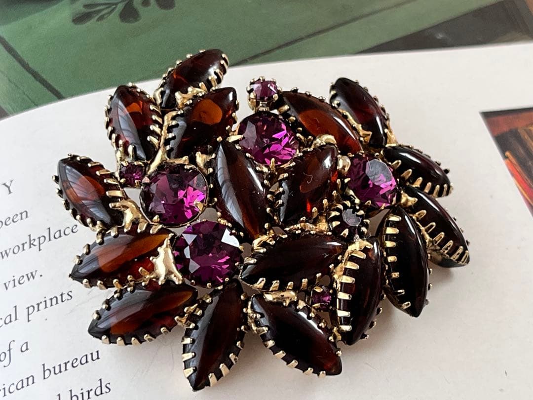 希少！Juliana 大ぶりヴィンテージ ブローチA129