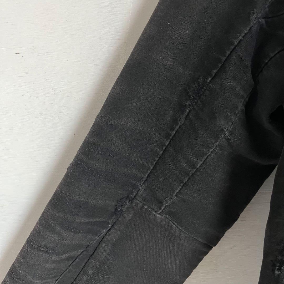 30s 40s フレンチ ブラックモールスキンジャケット テーラード 希少 襤褸