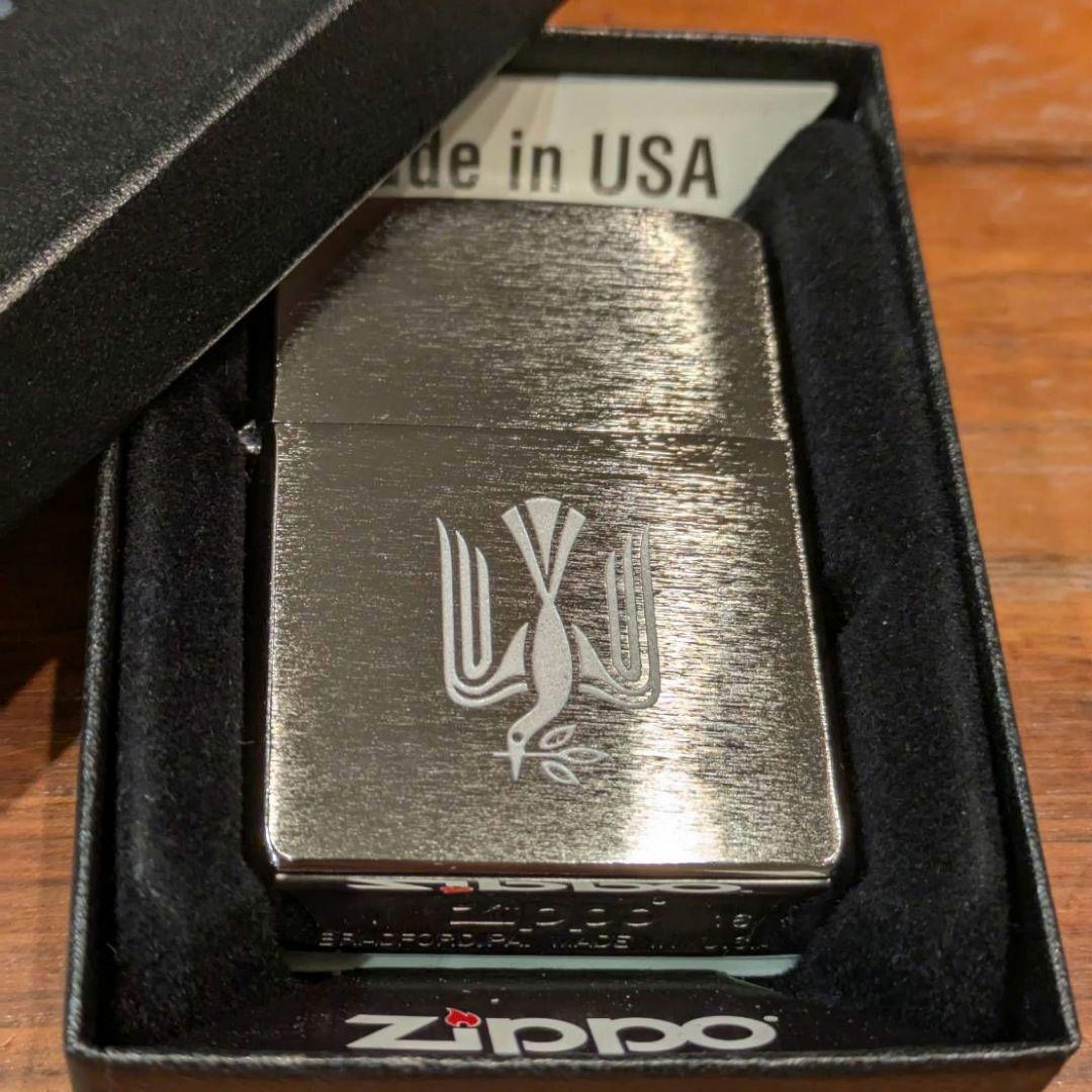【新品】ピース Peaceロゴ シルバー Zippo 限定品