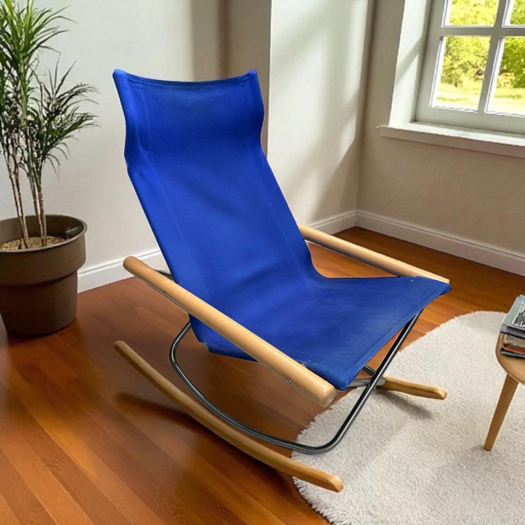 ✨美品✨ニーチェアX ロッキングチェア ブルー NychairX