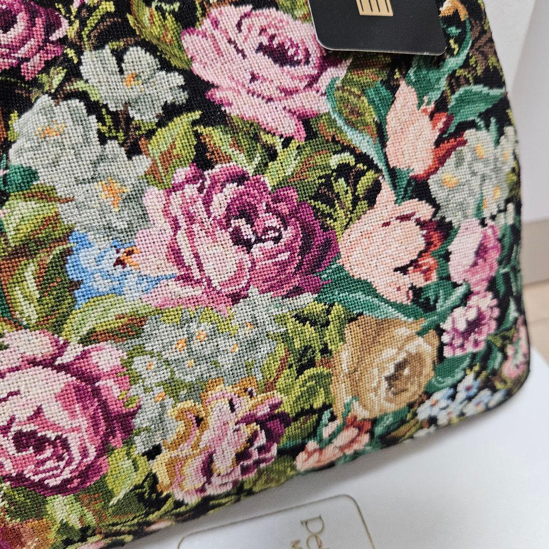 Petit Point プチポアン 久家道子 刺繍クラッチバッグ