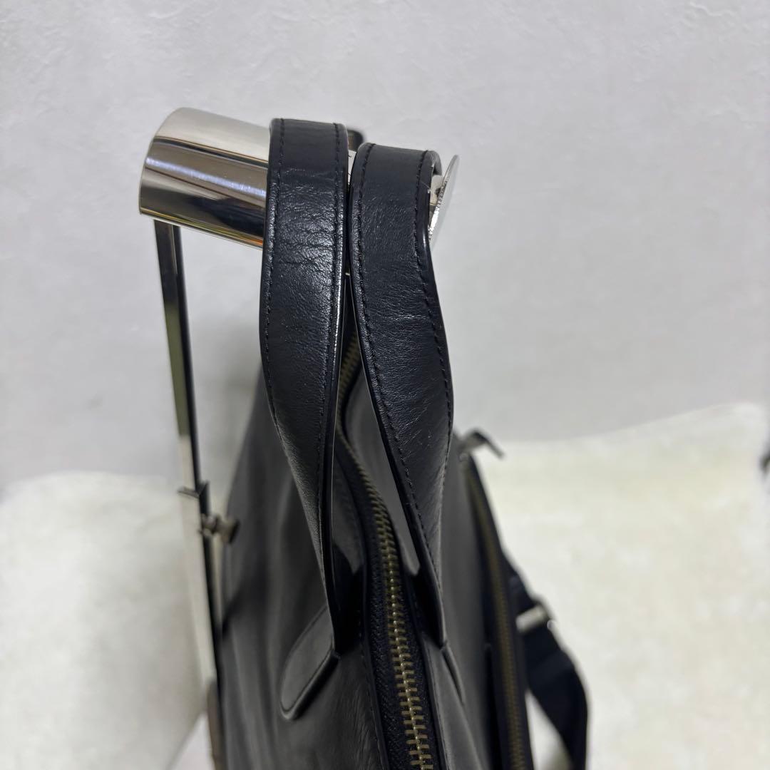 希少 コーチ ビジネスバッグ レザー 2way ショルダーバッグ ブラック 黒