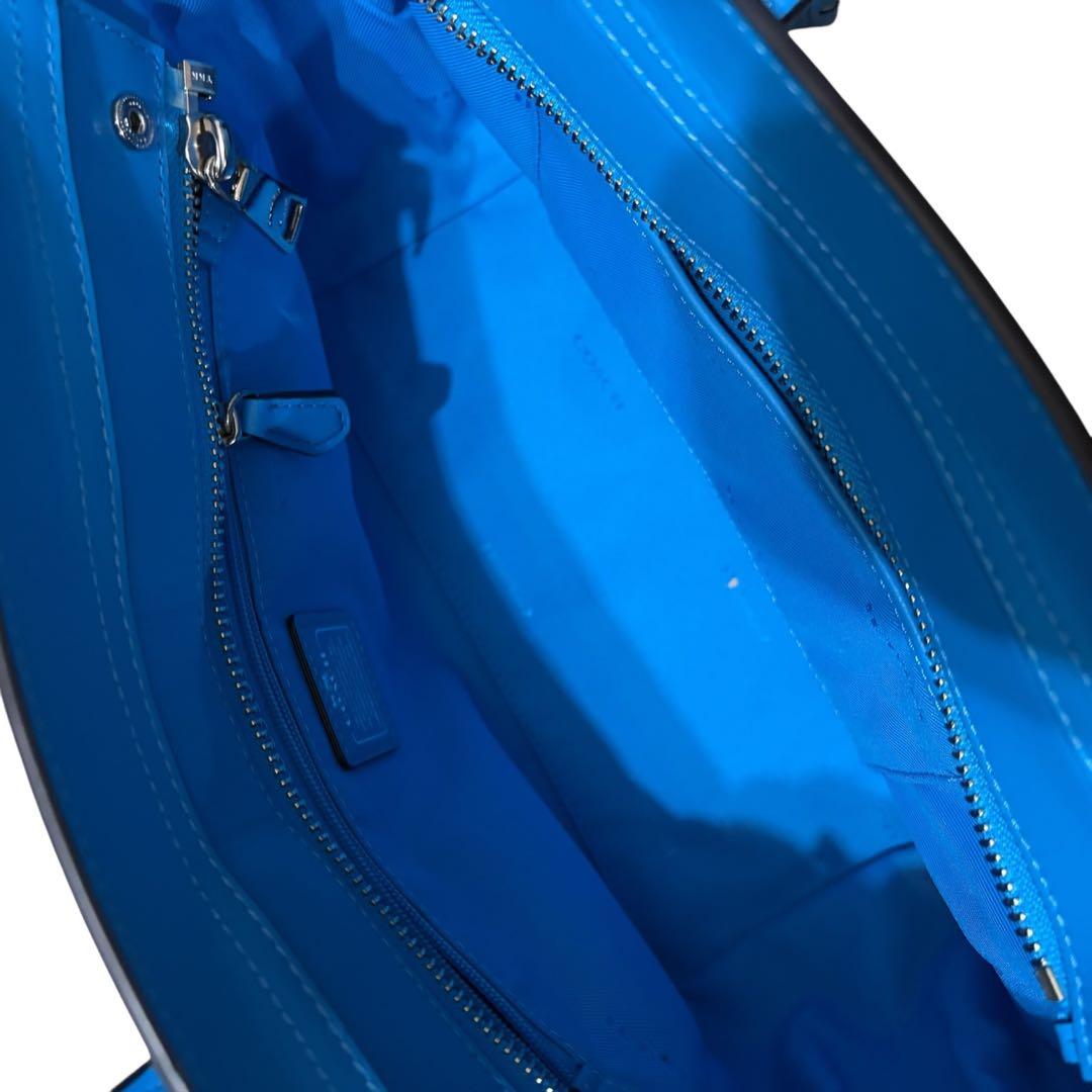 COACH スワッガー キャリーオール 2WAY ハンドバッグ ペブルレザー