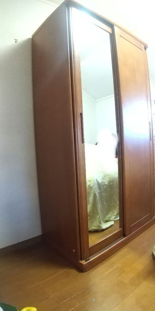 専用 パイナップル様 洋服クローゼット ミラー付き 引き戸 旭川ブランド