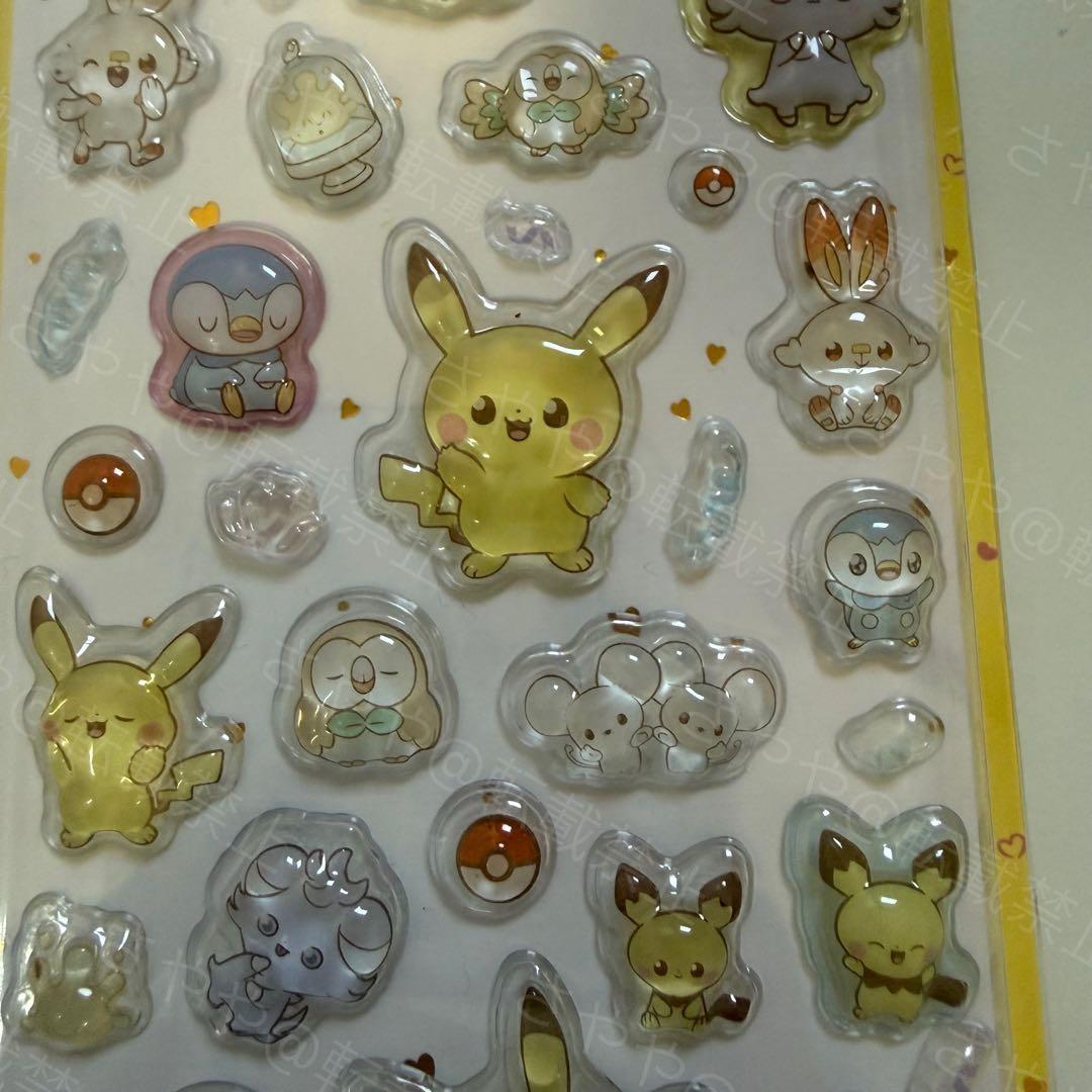 40枚 10セット韓国正規品 ポケモン 3D立体シール　ボンボンドロップシール