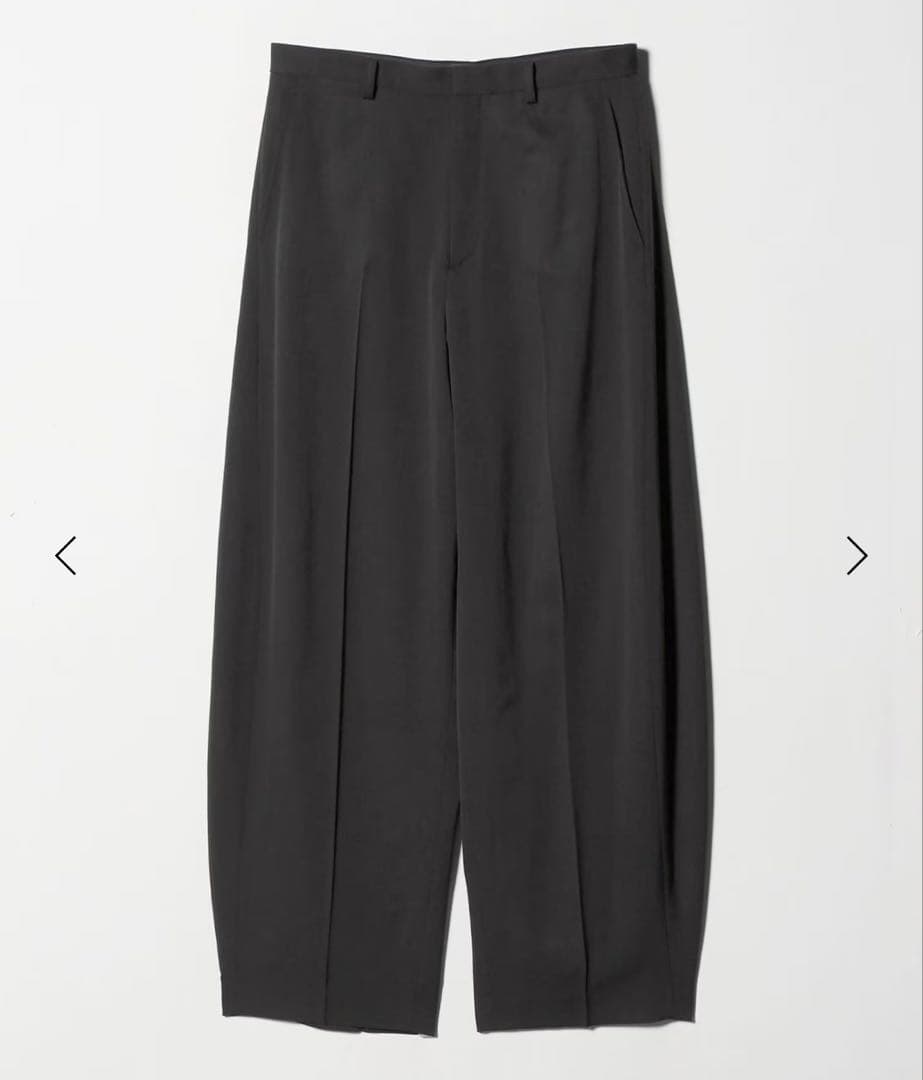 試着のみ【ROKU ロク】グレーカーブパンツ　34サイズ　日本製　今期