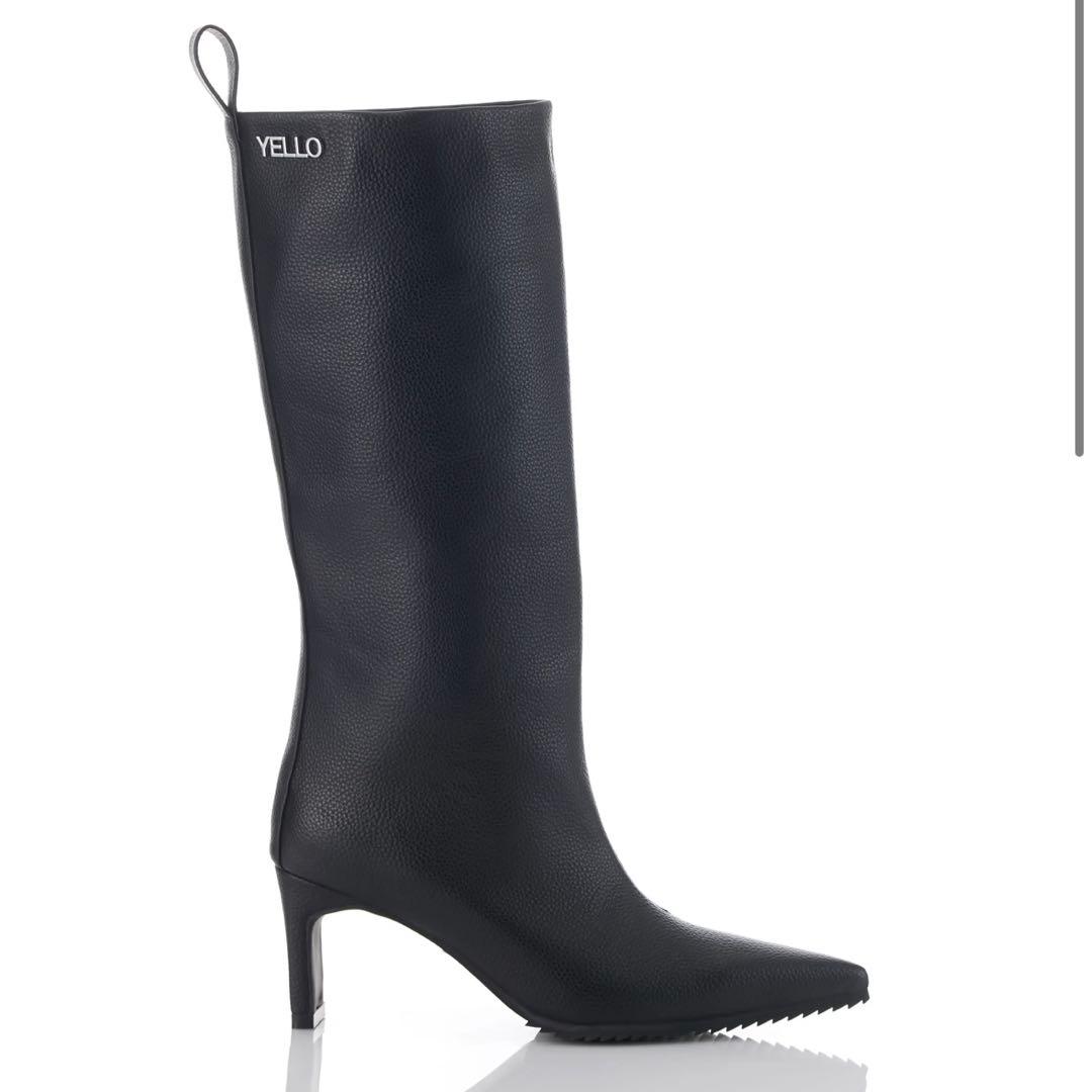 イエロ　YELLO ノワール　ロングブーツ　黒　22.5cm