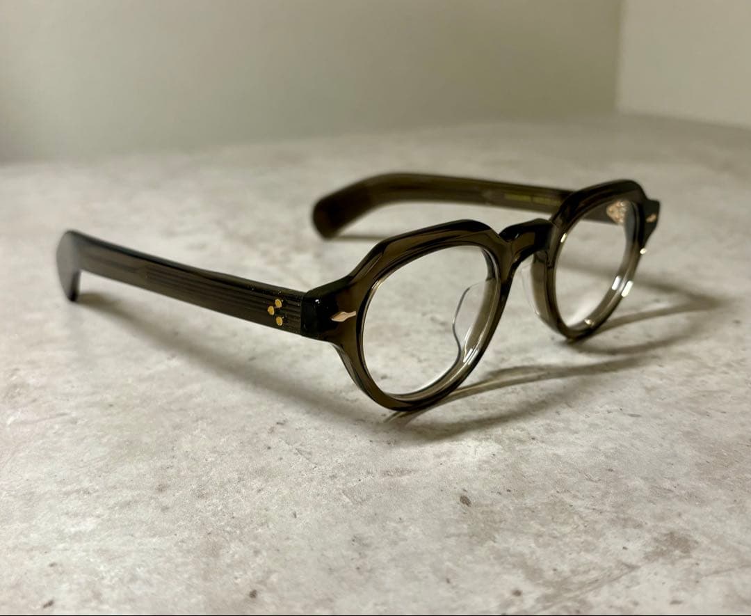 クリアグリーン　クラウンパント眼鏡フレーム　アセテート　伊達メガネ　サングラス