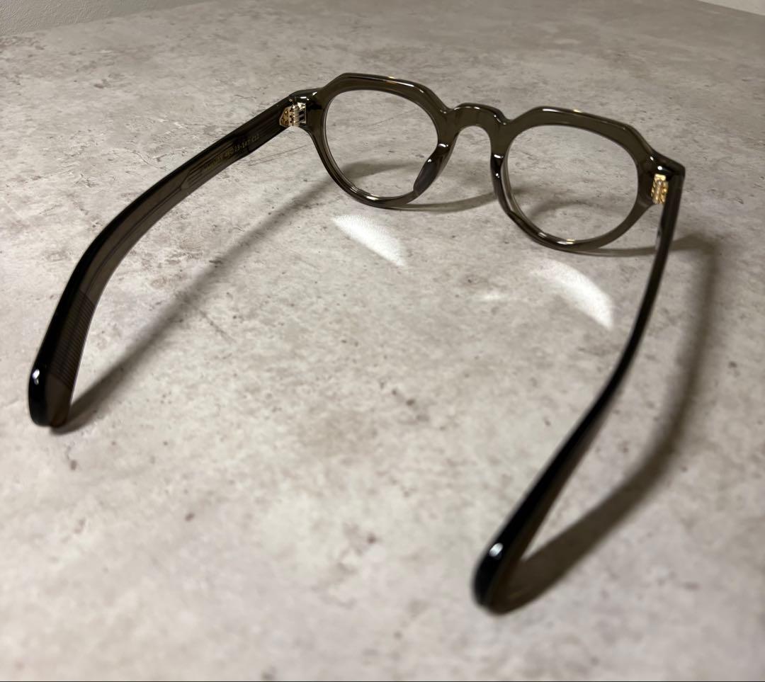 クリアグリーン　クラウンパント眼鏡フレーム　アセテート　伊達メガネ　サングラス