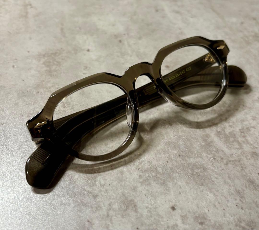 クリアグリーン　クラウンパント眼鏡フレーム　アセテート　伊達メガネ　サングラス