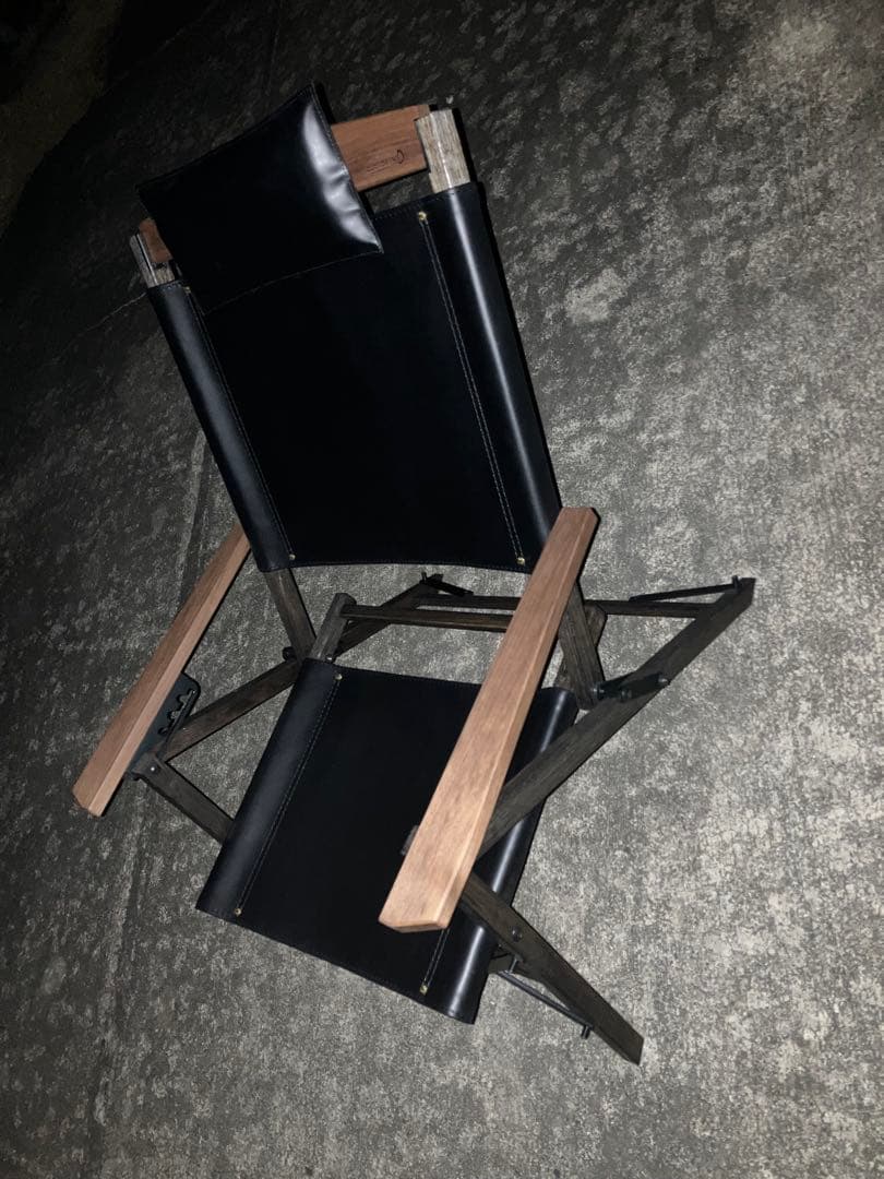 いしころ様　カチャカチャチェア　レザー　ブラック