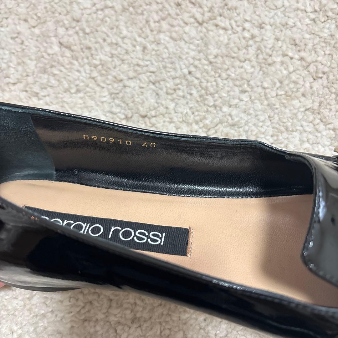 セルジオロッシ　エナメル　ローファー　大きいサイズ40 26.5cm