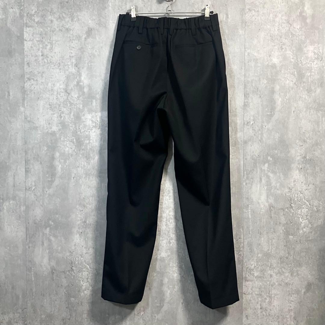 yuan様MBハイエンド尾州ウールスリムスラックス（フルレングス）ブラック S