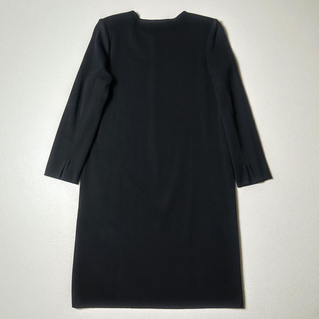 イヴサンローラン　ニットワンピース　黒　エレガント　YSL　上品　ヴィンテージ