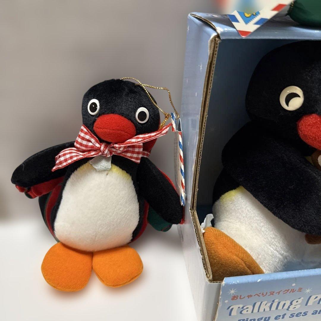 ピングー　ぬいぐるみ　クリスマス　リース　おしゃべり　レトロ　セット