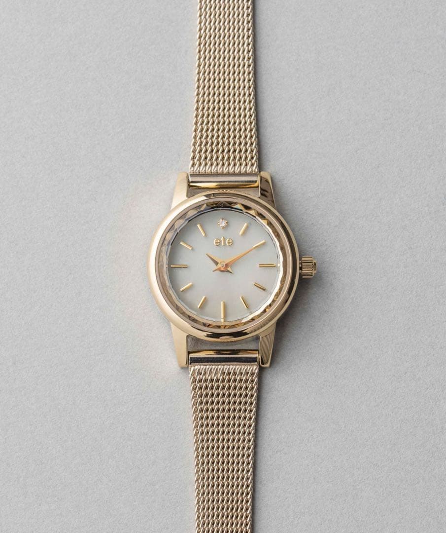 きい　　ソーラーウォッチ メッシュベルト　ete