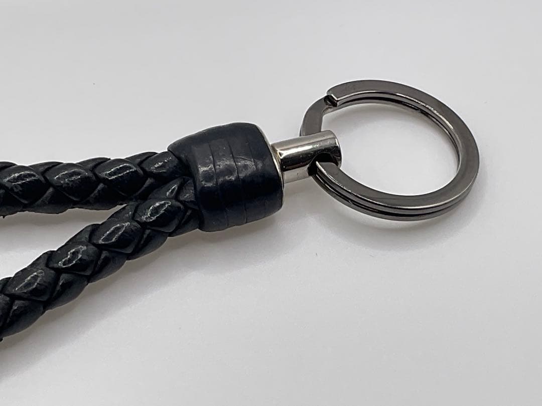 BOTTEGA VENETA ボッテガヴェネタ イントレチャート キーリング　黒