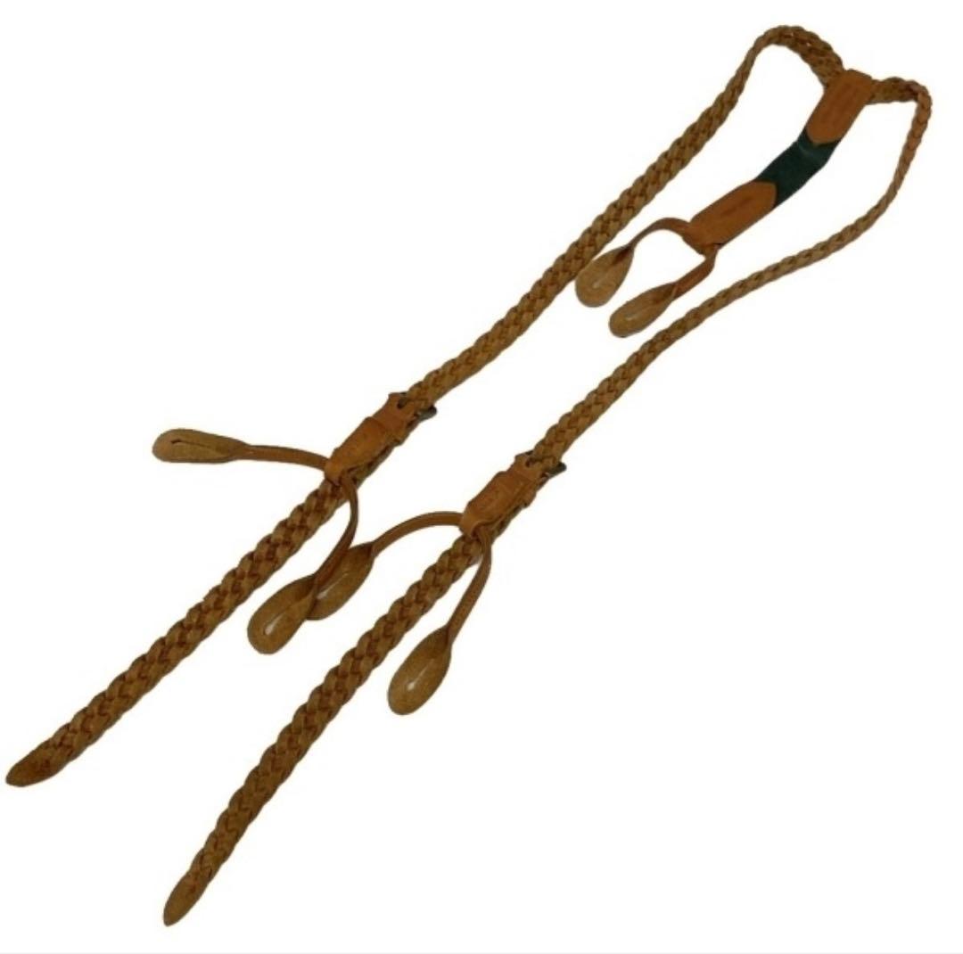 Ralph Lauren ブラウン サスペンダー　レザー　イングランド製