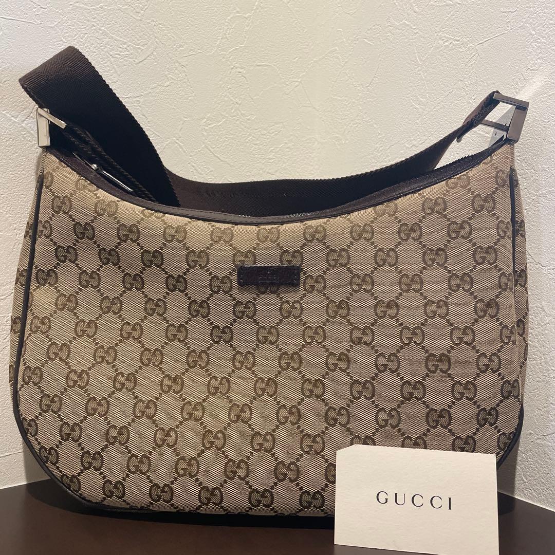 GUCCI グッチ GGキャンバス ショルダーバッグ 122790 三日月