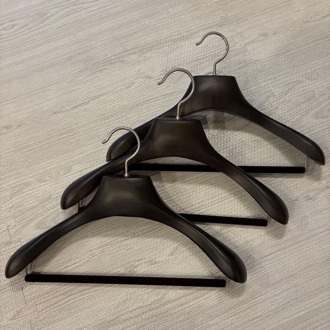 NAKATA HANGER AUT-03 黒木製ハンガー 3本セット