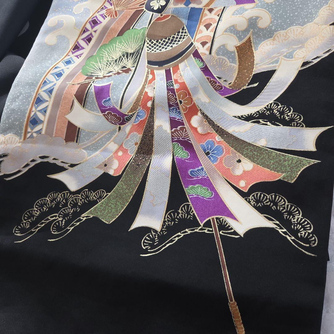 1-9　　 正絹　男の子お祝い着物　長襦袢付き　産着　七五三　未使用