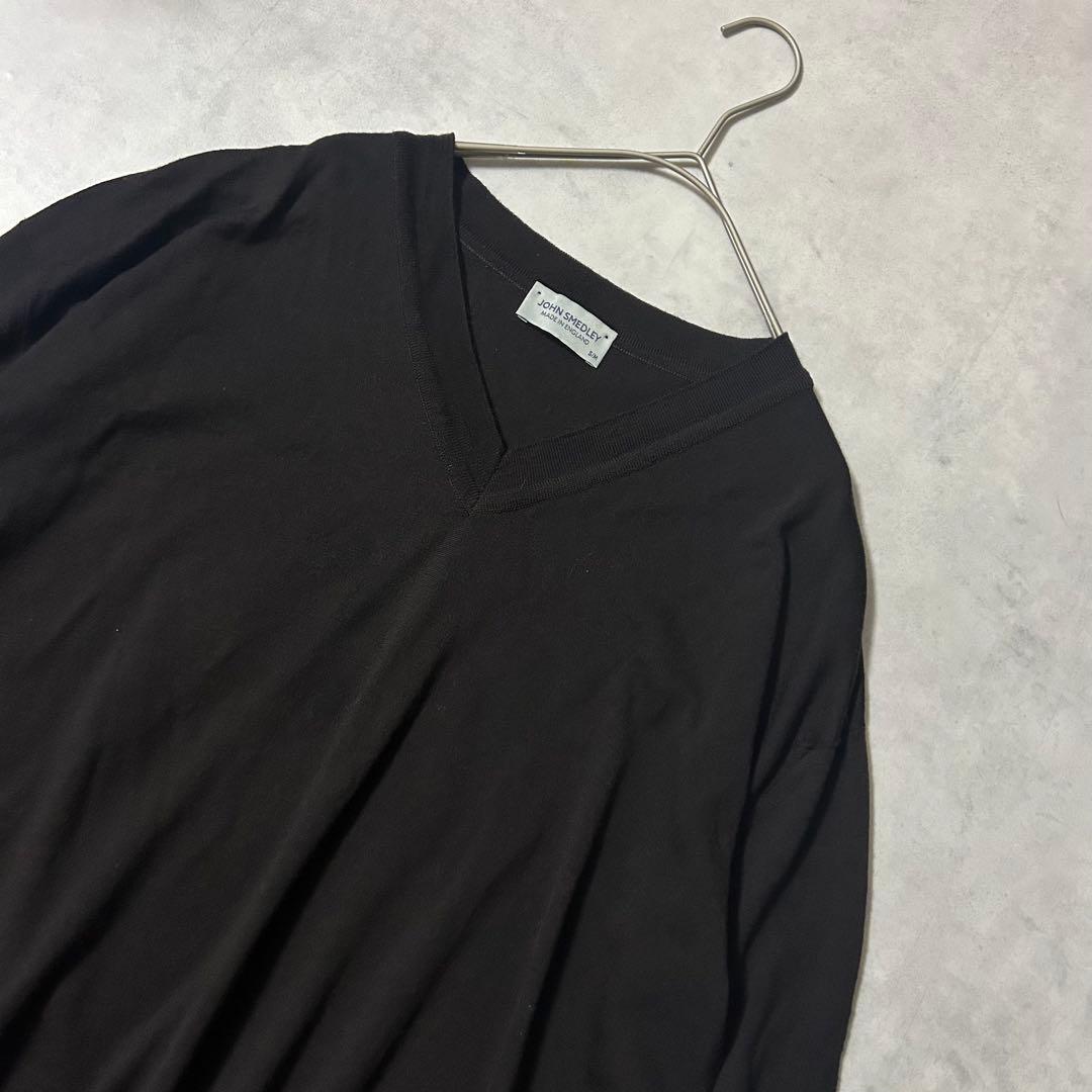 美品 ジョンスメドレー ニット ハイゲージ メリノウール　現行タグ ブラウン