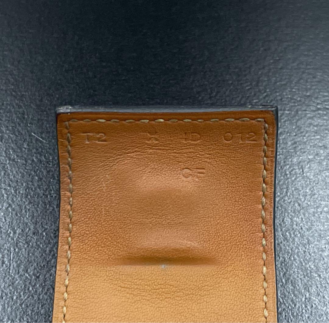 鑑定済み　エルメス コリエドシアン ブレスレット バングル レザー　ブラック