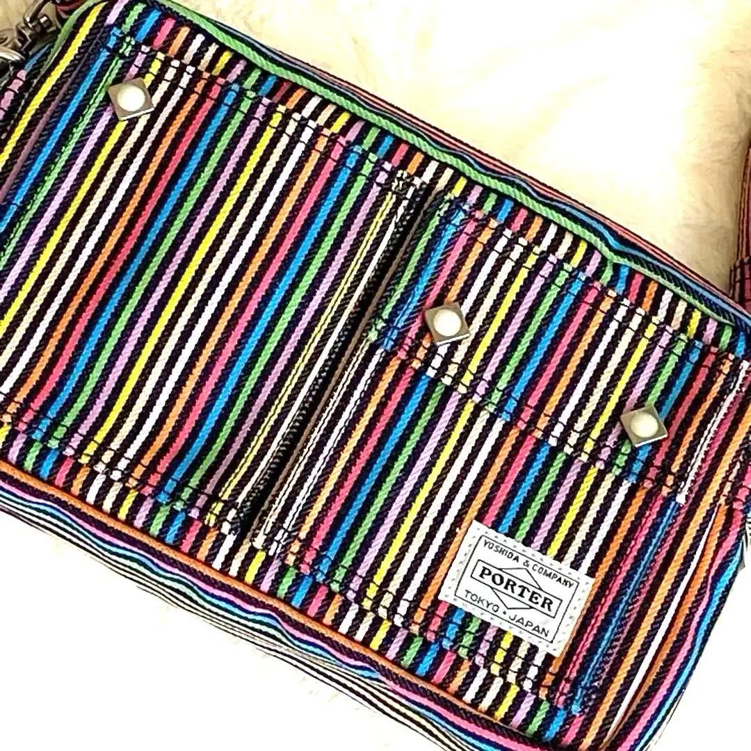 【希少 美品】POTER ×SLAP SHOT レインボーカラー　ウエストポーチ