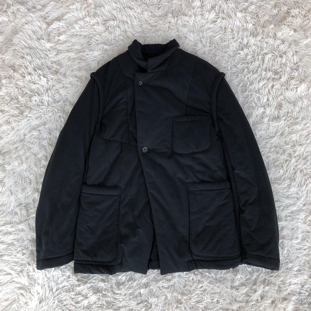 【美品】KOZABURO公三郎スウェットジャケット中綿ブラック黒セミダブル