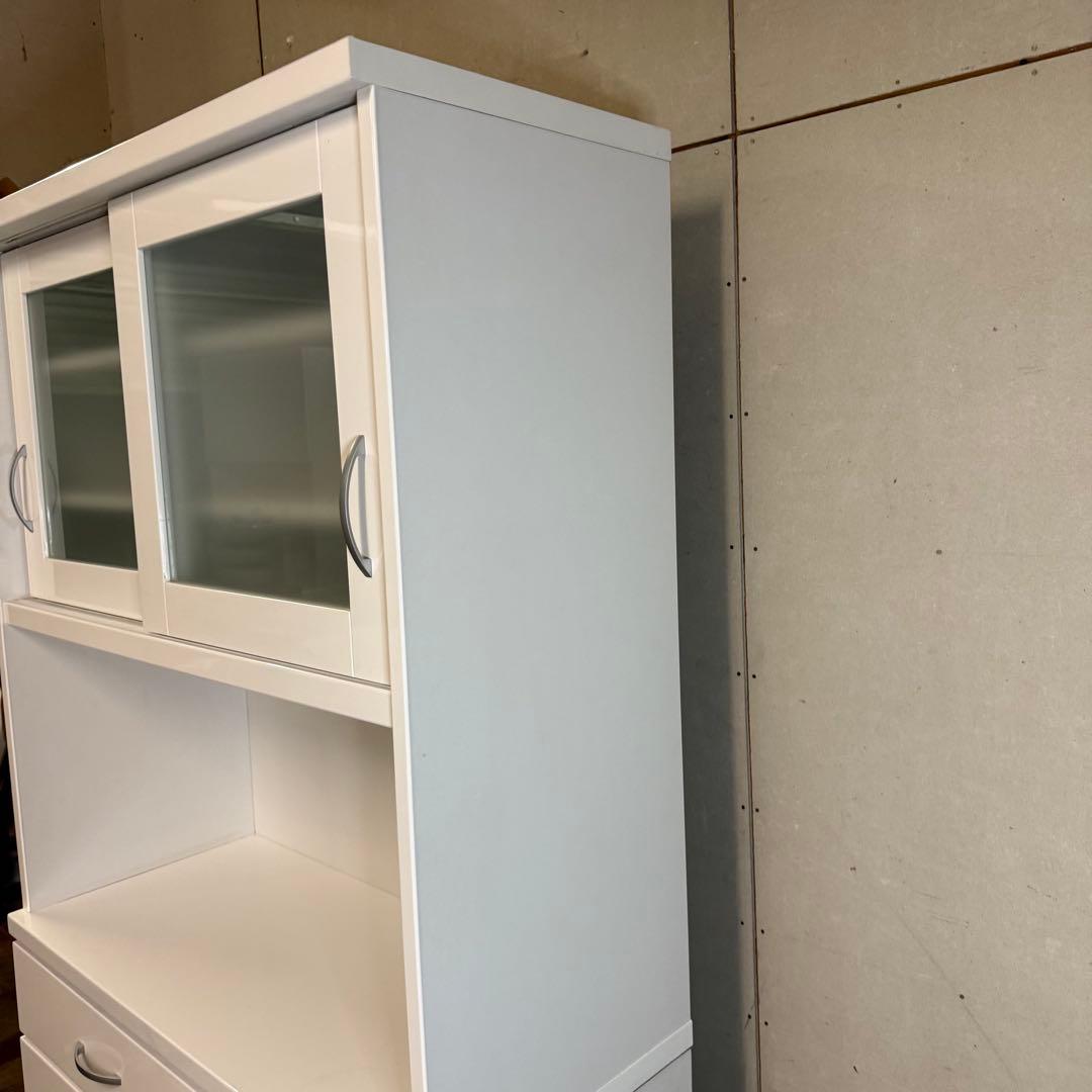 【850】ホワイトキッチン収納キャビネット