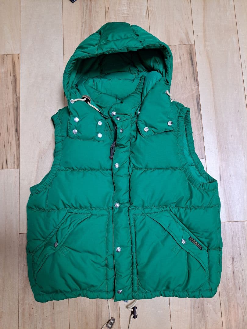 美品　Polo Ralph Lauren フード着脱　ダウンベスト XL 緑