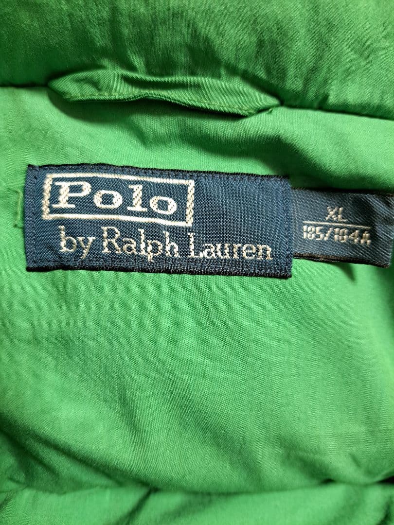 美品　Polo Ralph Lauren フード着脱　ダウンベスト XL 緑