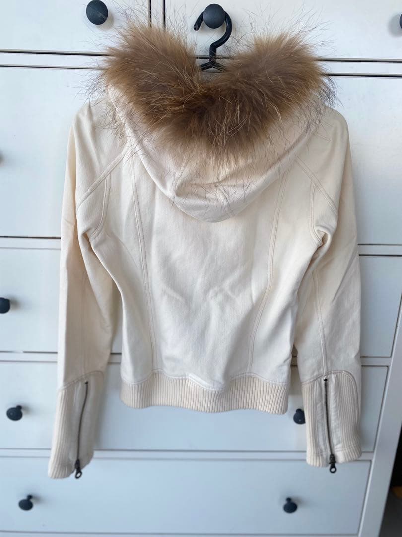 バーバリーブルーレーベル ファー付フーデッドブルゾン 38