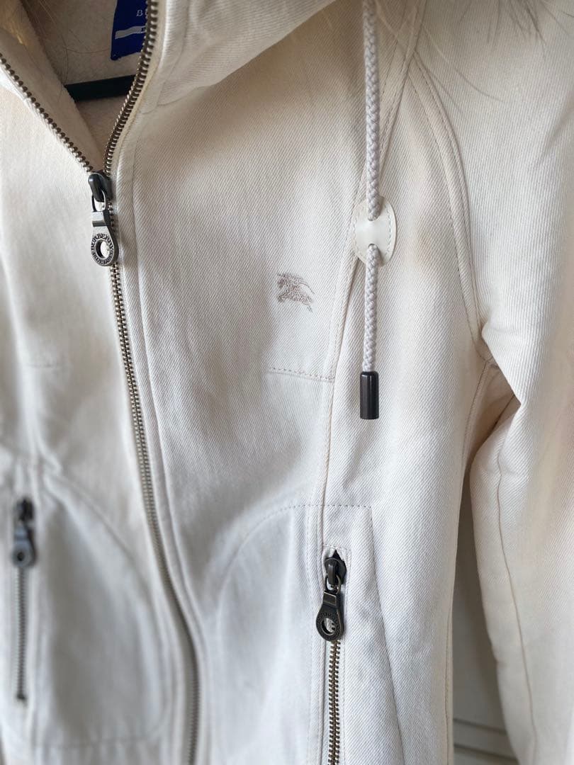 バーバリーブルーレーベル ファー付フーデッドブルゾン 38