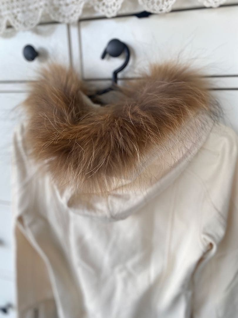 バーバリーブルーレーベル ファー付フーデッドブルゾン 38