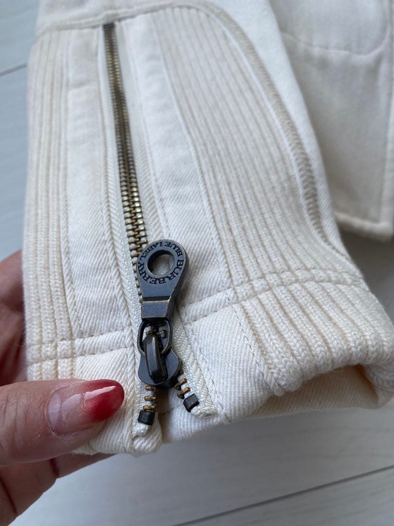 バーバリーブルーレーベル ファー付フーデッドブルゾン 38