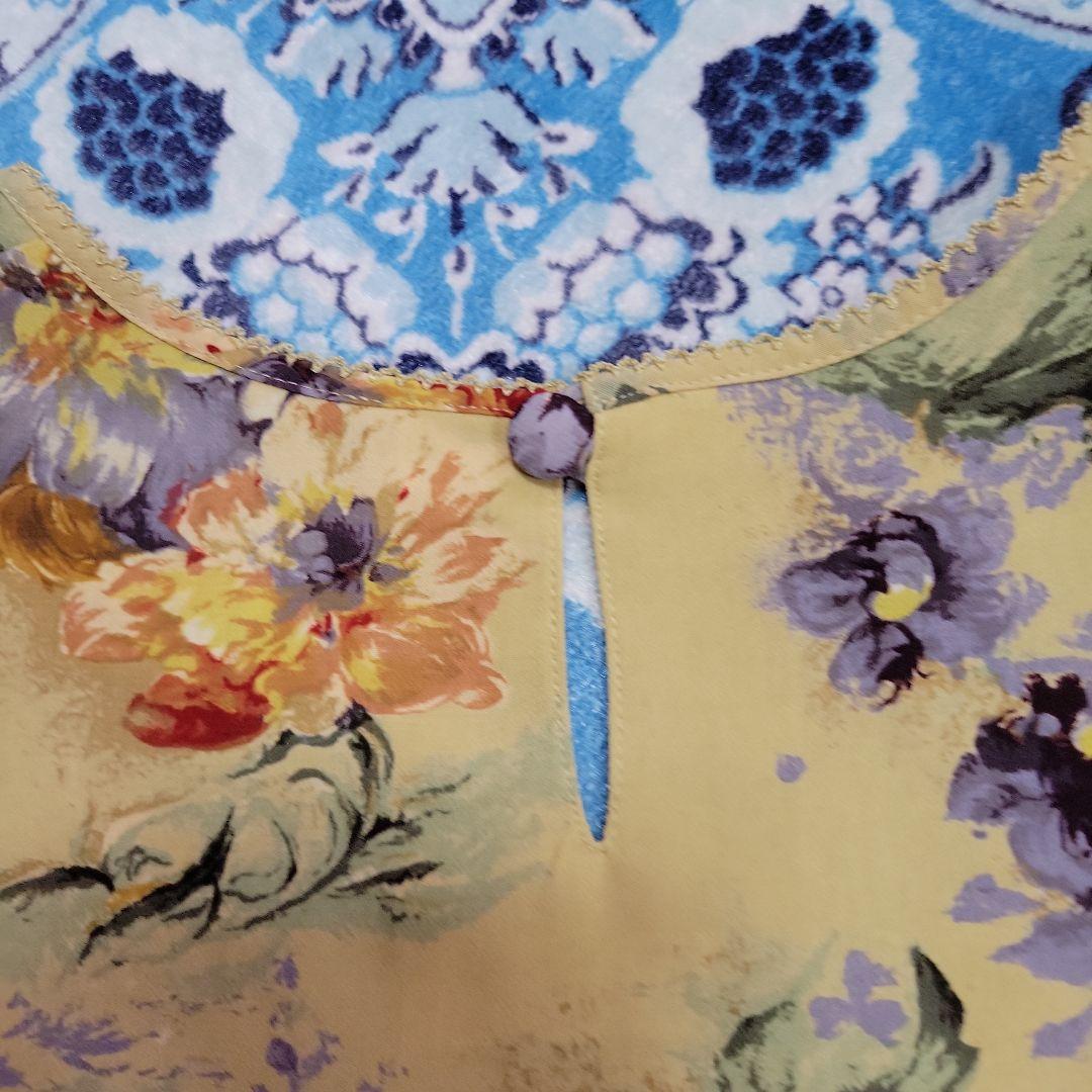 お値下げ未使用KANEKO ISAO 花柄フレンチ袖ワンピース