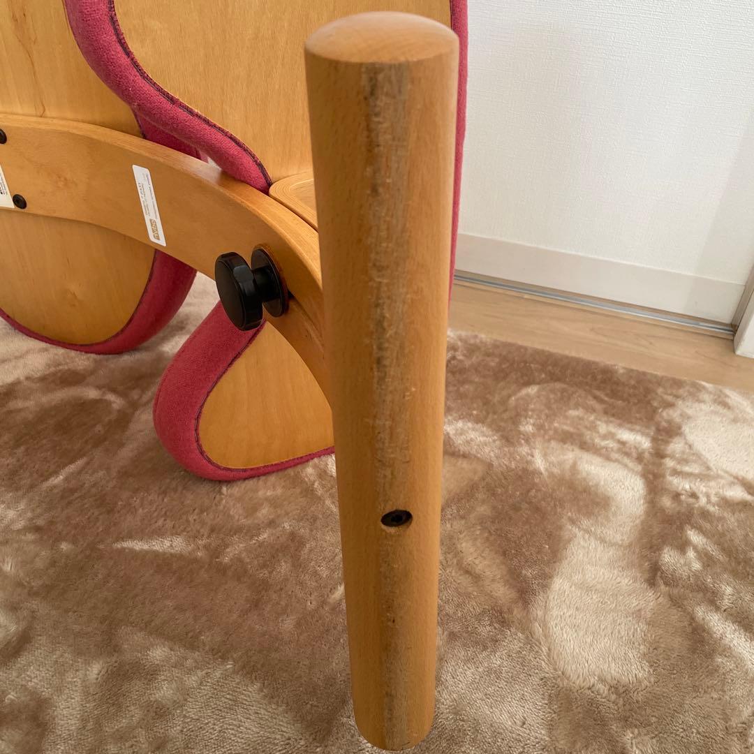 姿勢矯正クッション ピンク 木製脚　バランスイージー