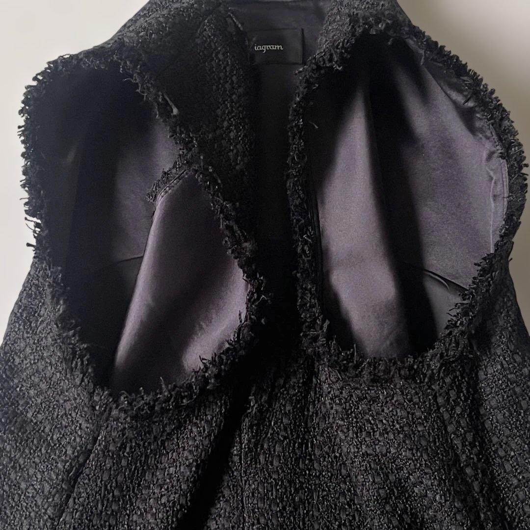 2023✨グレースコンチネンタル ロングワンピース ツイードフレアワンピース M