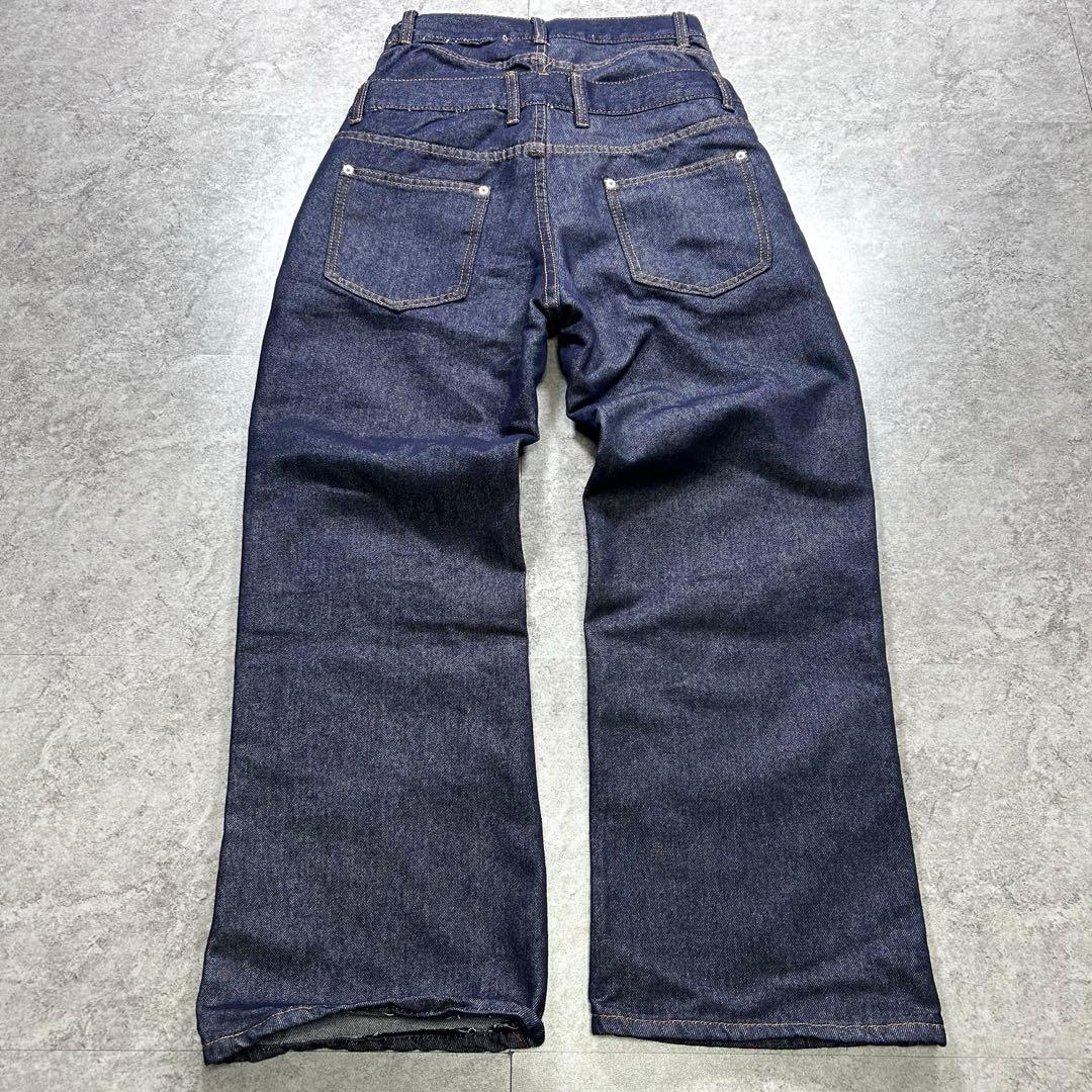 00s【archive】ダブルウエストデニムパンツ/Y2K/opium/ギミック