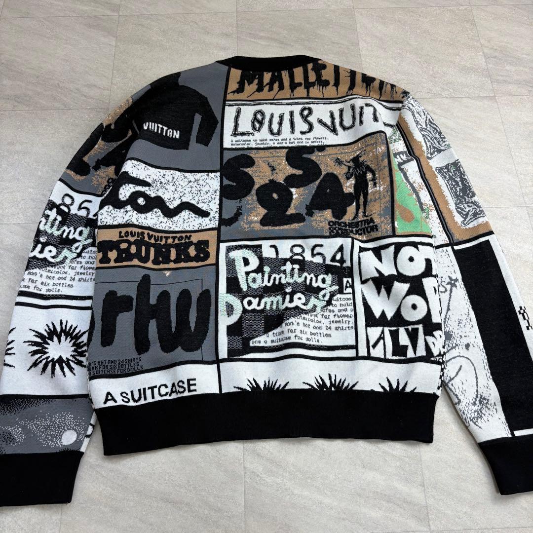 極美品☆ LOUIS VUITTON 24ss ファンジン マルチロゴ ニット