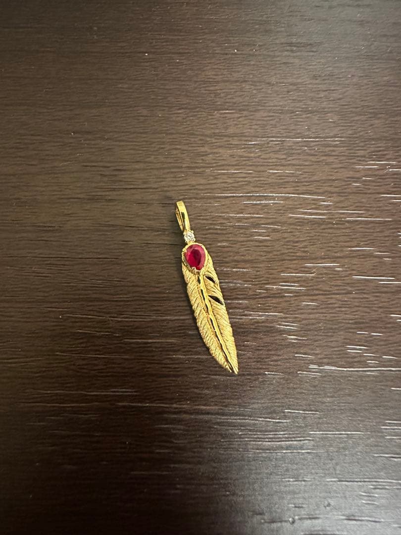 K18 ペンダント　D0.015ct R0.20ct