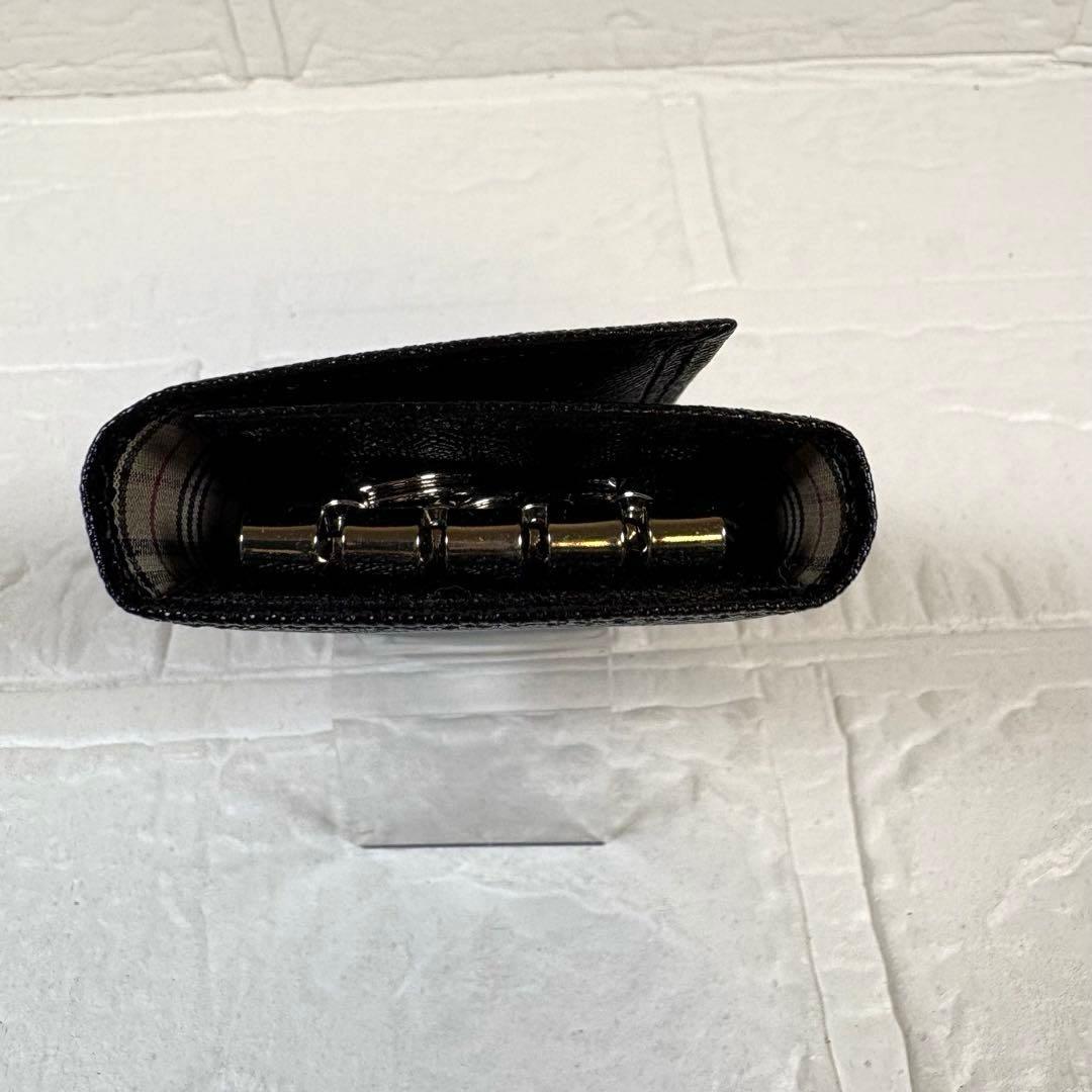 【箱付き】バーバリー BURBERRY 4連キーケース ノバチェック －ブラック