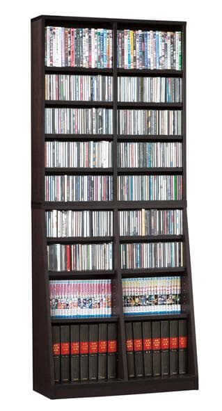 ★２台購入分　大容量　ホームシェルフ　W75　本棚　稼働棚　ＣＤ　ＤＶＤ　収納棚