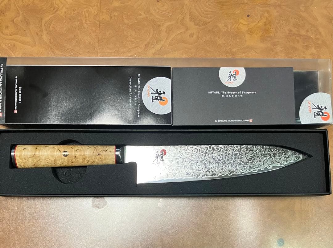 新品未使用:ツヴィリング社、雅 5000MCD牛刀包丁20cm