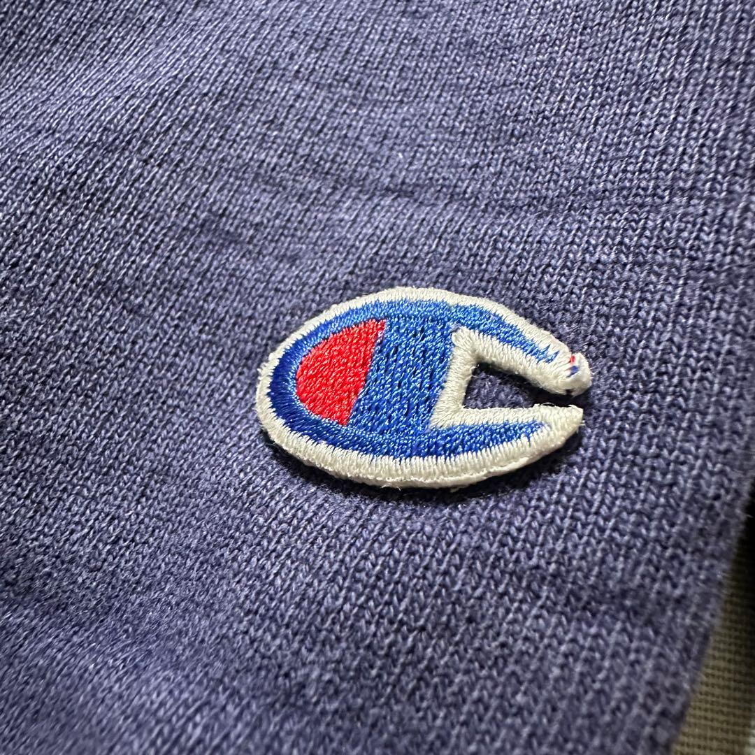 90s USA製 チャンピオン リバースウィーブ 茄子紺 ワンポイント プレーン